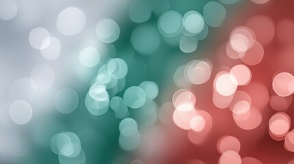 Fototapeta premium Abstract bokeh background with red and teal glowing lights