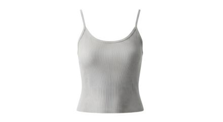 White abstract patterned camisole top with thin straps on transparent background