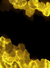 Bright painted golden and yellow watercolor texture. Hand drawn background