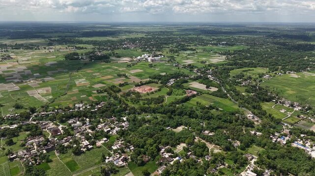 4K Drone Footage of Ruins of Lichhavi King Fort, Vaishali, Bihar | Aerial View of Ancient Historical Ruins and Archaeological Heritage Site in India