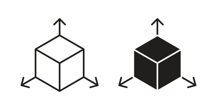 3D modeling icon vector Illustration and outline Icons. vector silhouette.