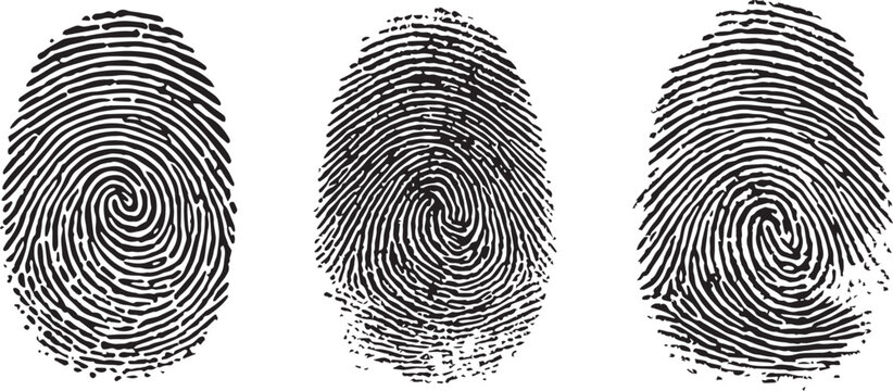 realistic human fingerprints , fingerprints silhouette