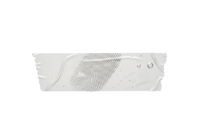 transparent sticky tapes with fingerprints isolated on transparent background