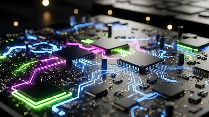 Fototapeta premium Advanced circuit board technology