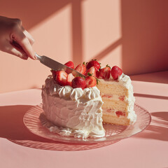 cake with strawberry