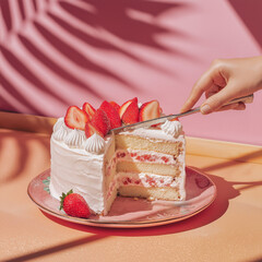 cake with strawberry