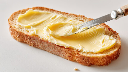 Spreading Butter on Whole Grain Bread