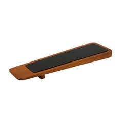 Sushi serving wooden board isolated on white or transparent png