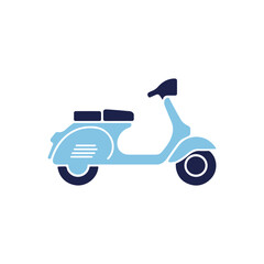 Minimalist Scooter Icon for Delivery, Ride Service, Courier Transport, and Urban Mobility Design.