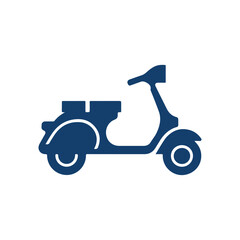 Minimalist Scooter Icon for Delivery, Ride Service, Courier Transport, and Urban Mobility Design.
