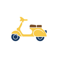 Minimalist Scooter Icon for Delivery, Ride Service, Courier Transport, and Urban Mobility Design.
