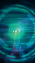 Digital Touch on Glowing Launch Screen Interface