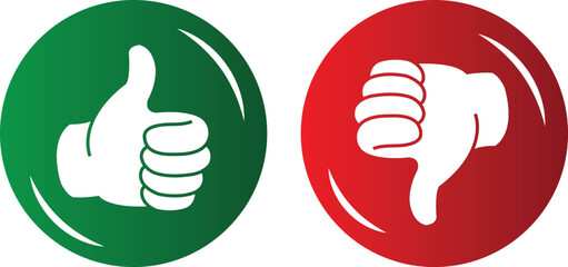 Like, dislike, neutral, thumbs up, thumbs middle, thumbs down hand gestures icon in circle line. Rating and feedback satisfied, unsatisfied, neutral survey icons set, vector illustration © top3