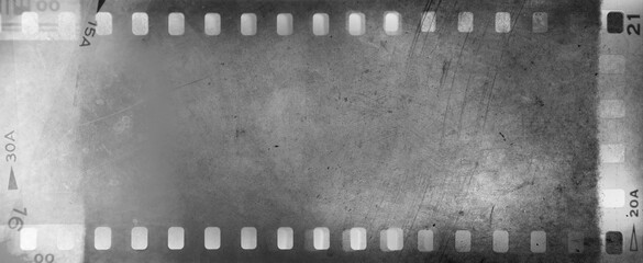 Film negatives grey background