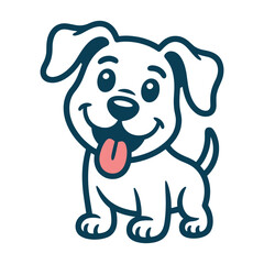 Obraz premium Smiling Puppy Dog Cartoon Character
