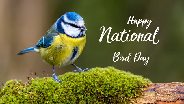 Celebrate national bird day with a blue tit