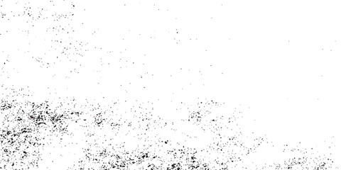 Obraz premium An abstract grunge background featuring black ink splashes and wet paint drops on a dirty textured paper surface with a weathered film window glass pattern