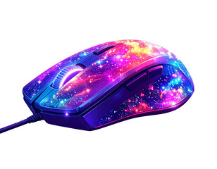 Computer gaming mouse isolated on transparent background.