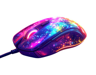 Computer gaming mouse isolated on transparent background.