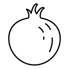 Vector Outline Icon - Pomegranate