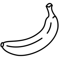 Vector Outline Icon Banana Fruit