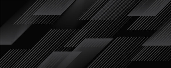 Black abstract geometric background. Modern shape concept.