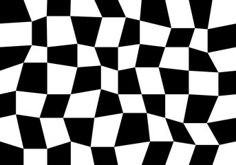 Obraz premium distorted background of black and white squares