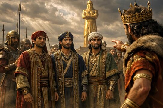 Shadrach, Meshach, and Abednego Refuse to Bow and Survive the Fiery Furnace