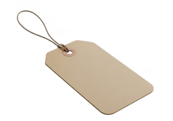 Simple blank tag isolated on transparent background