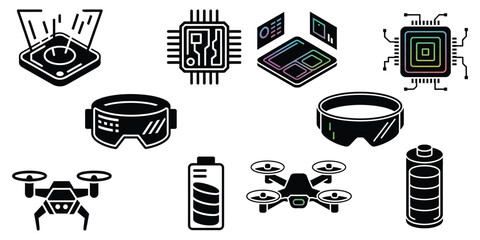 set of retro vintage labels and icons for business and travel