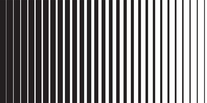 Horizontal line pattern. From thin line to thick. Black white horizontal stripes seamless pattern. Vector sport