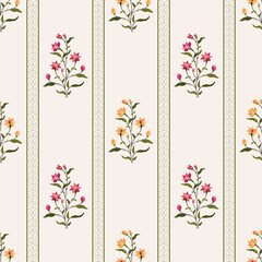 Vector Hand drawn colourful geometric flowers Motifs African boho paisley, seamless patterns with floral for fabric Ethnic Indian Pattern, textiles, clothing, wrapping paper, backdrop, banner.
