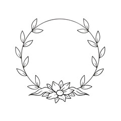 floral frame with flowers