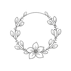floral frame with flowers