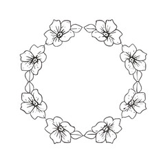floral frame with flowers