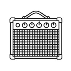 vintage radio isolated on white background