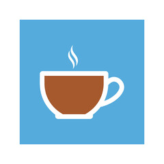 Steaming cup of coffee Vector