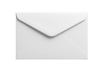 White envelope isolated on transparent background