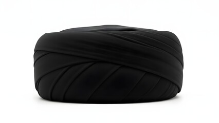 Naklejka premium Modern black pouf ottoman