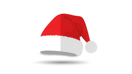 Red Santa Hat Isolated on White Background
