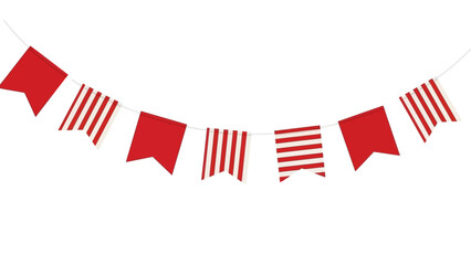 Obraz premium Red Party Bunting Flags Decoration