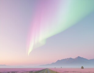 aurora borealis over the mountains, sunset over the mountains, abstract background with colorful lights, abstract light background, abstract colorful background