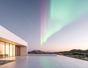 aurora borealis over the mountains, sunset over the mountains, abstract background with colorful lights, abstract light background, abstract colorful background