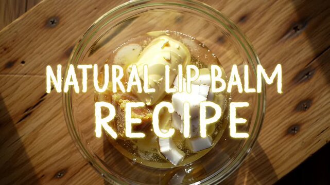 Natural Lip Balm Recipe Ingredients.