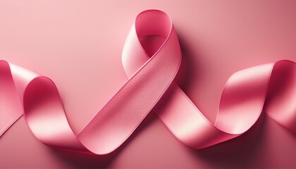 pink ribbon symbol on a pink background evokes awareness and support for a cause it is a minimalist yet powerful visual pink october breast cancer