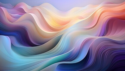 a modern abstract piece with soft gradients and flowing lines bringing a serene and elegant atmosphere to any contemporary space