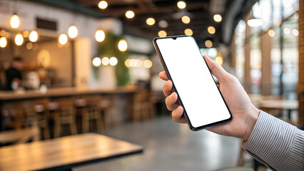 hand holding a phone, a-hand holding a modern smartphone green screen telephone mockup 