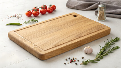 cutting board with vegetables,green beans on a wooden table,Natural Elegance: Wooden Utensils on a Rustic Board