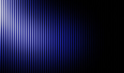 Abstract vertical blue light streaks fade into deep black darkness creating a dramatic and modern background texture for digital design projects
