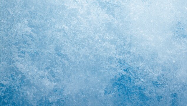 Frozen ice texture background. Blue cold cracked surface banner. Frost effect design.